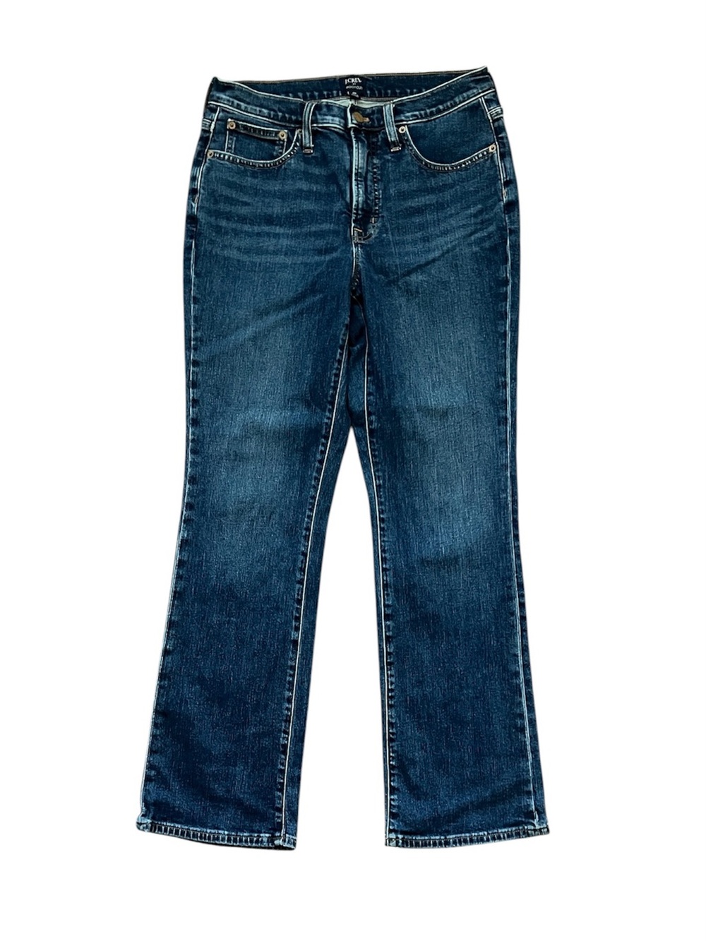 J.Crew Factory Womens Bootcut Jeans 28 Dark Wash All-Day Stretch Denim BT087